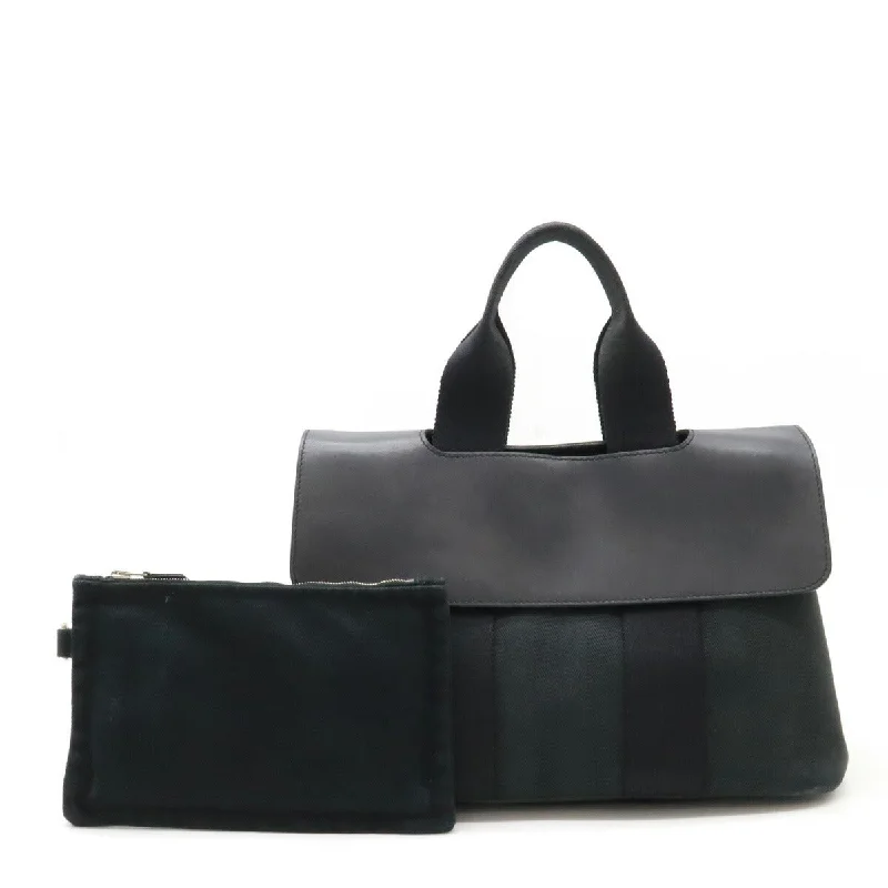 Handle bags with seasonal prints for holidays -Hermes Valparaiso PM Handbag Black Leather