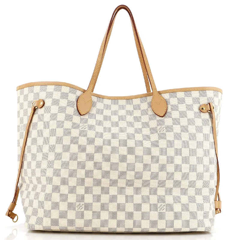 Handle bags with perforated details for style -Neverfull NM Tote Damier GM