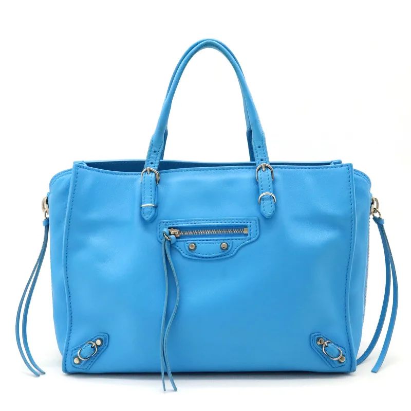 Handle bags with pastel colors for softness -Balenciaga Leather Paper A6 Zip Around Handbag