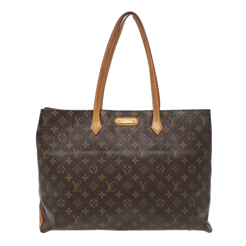 Handle bags with polka dots for fun -Louis Vuitton Wilshire  Canvas Tote Bag (Pre-Owned)