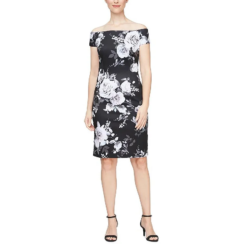 Black Dresses for Versatile -SLNY Womens Plus Floral Sheath Dress