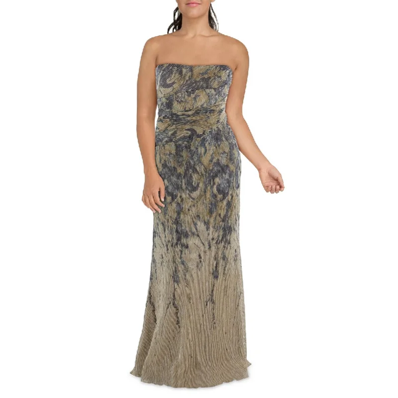 Midi Dresses for Versatile Wear -Rene Ruiz Collection Womens Pleated Tea Length Evening Dress