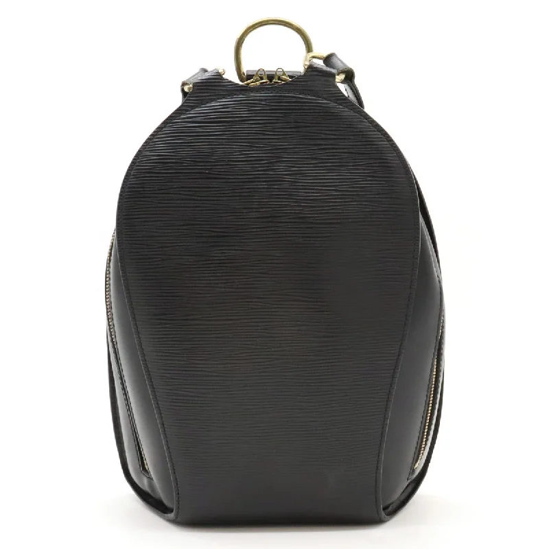 Handle bags with modern cutouts for style -Louis Vuitton Epi Leather Mabillon Backpack Black