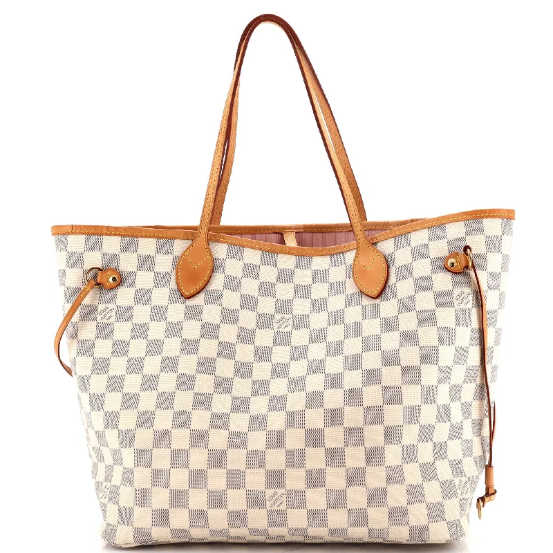 Handle bags with soft fabric for comfort -Neverfull Tote Damier MM