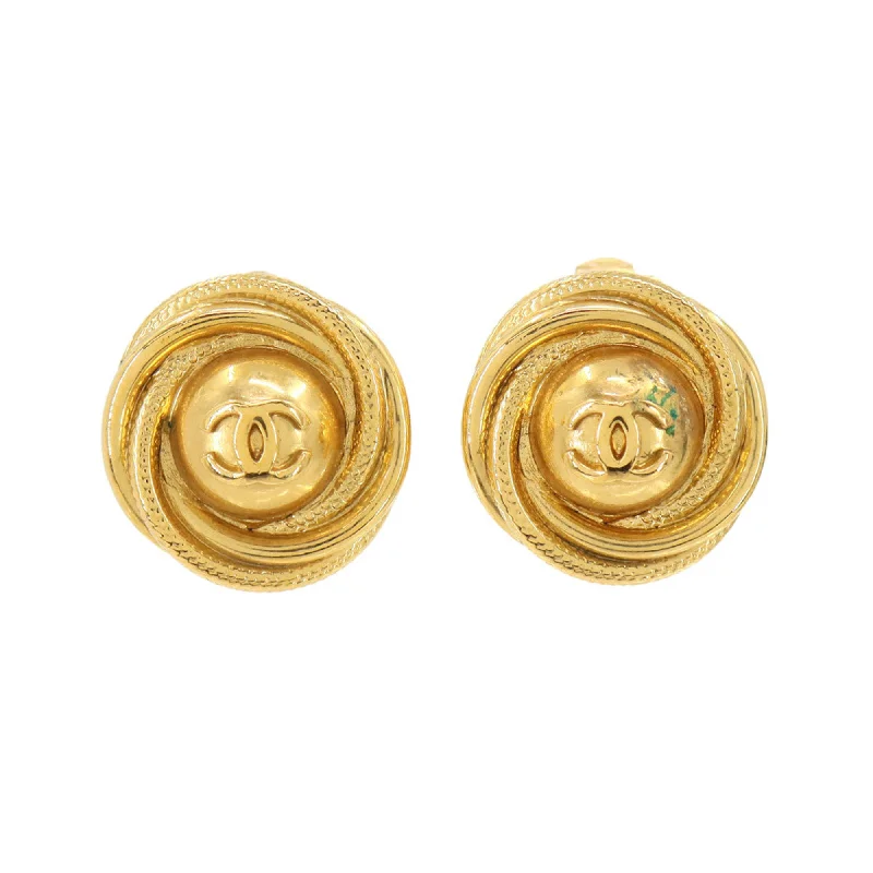 Drop Earrings with Wave Designs -Chanel  Clip Earrings (Pre-Owned)