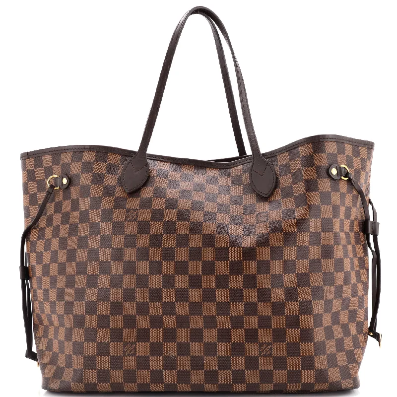 Vegan leather handle bags for eco-friendly chic -Neverfull NM Tote Damier GM