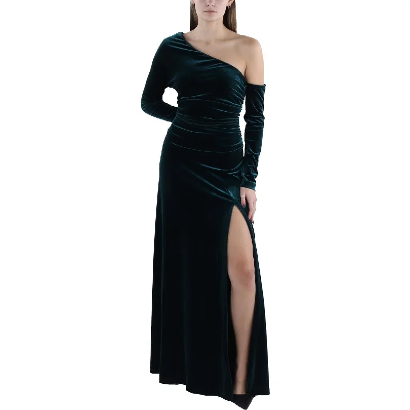 Mother's Day Dresses for Gift -Donna Karan Womens Velvet One Shoulder Evening Dress