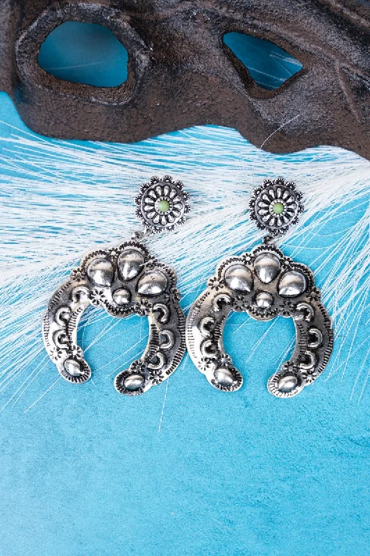 Leverback Drop Earrings for Comfort -SALE! Burnished Silvertone Green Allegra Earrings