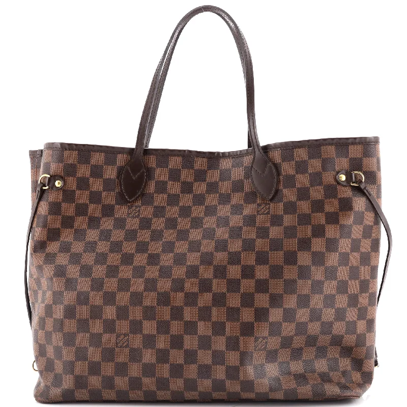 Handle bags with vintage clasps for nostalgia -Neverfull Tote Damier GM