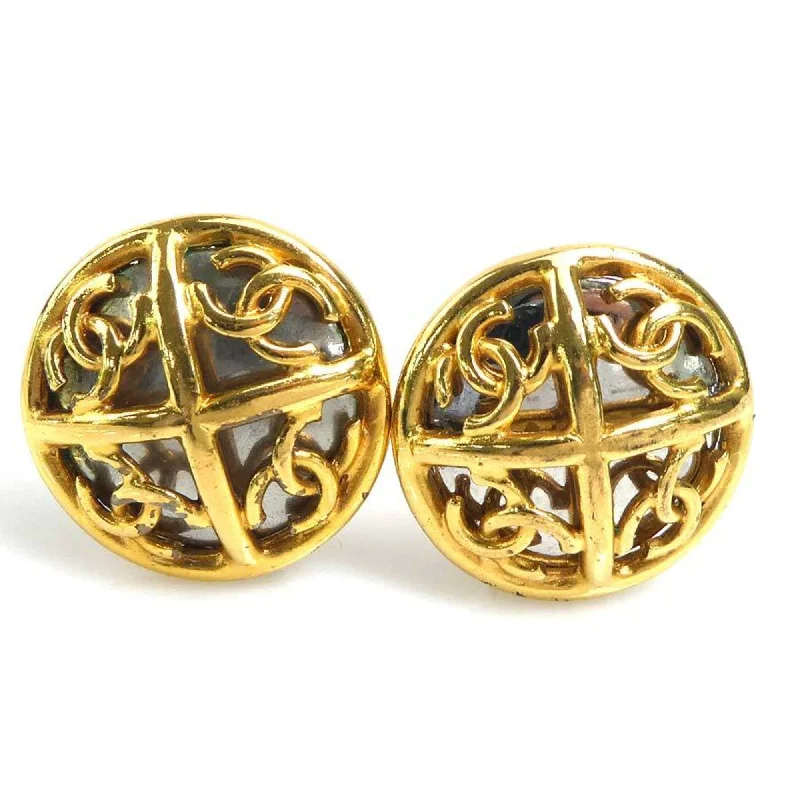 Round Drop Earrings for Classic -Chanel   Metal Clip Earrings (Pre-Owned)