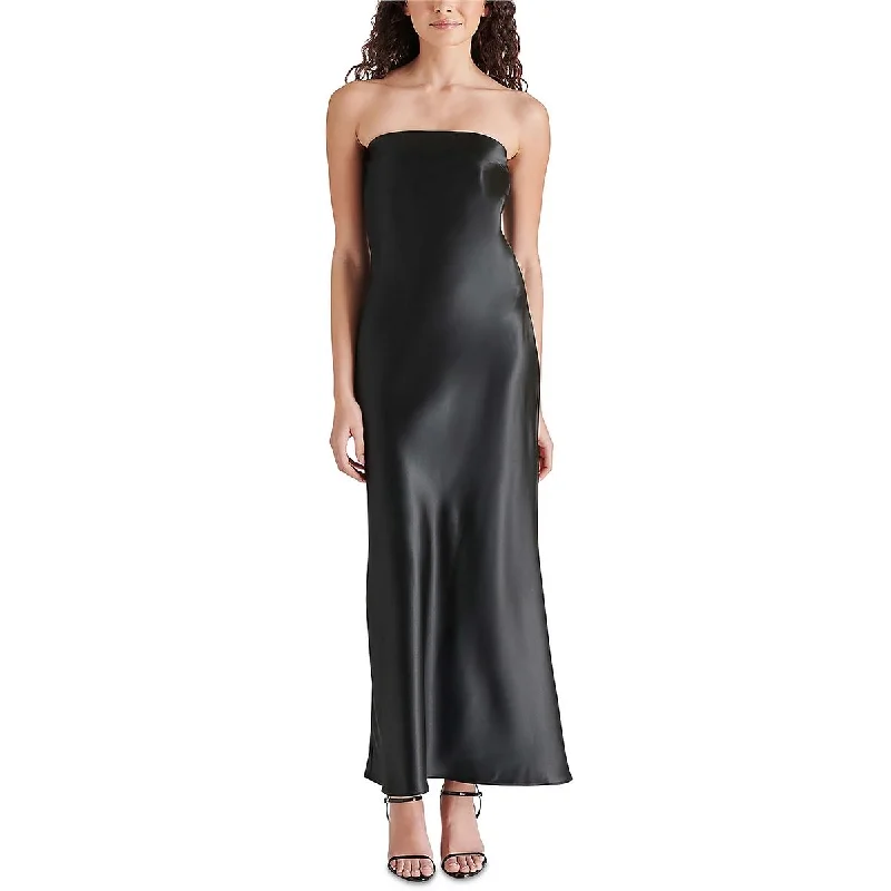 Silk Dresses for Luxurious -Steve Madden Womens Jessamine Satin Strapless Cocktail And Party Dress