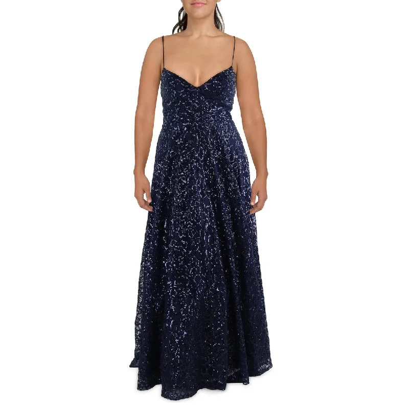 Fringed Dresses for Edgy -TLC Say Yes To The Prom Womens Juniors Sequined Lace Evening Dress