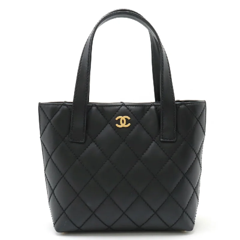 Handle bags with vibrant colors for boldness -Chanel Wild Stitch Leather Tote Bag Black