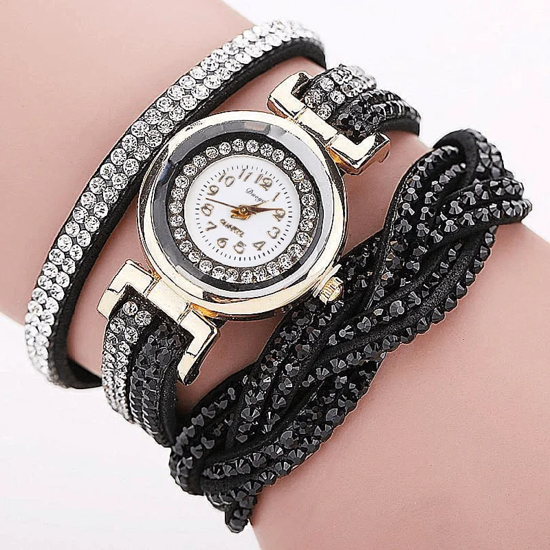 Elastic Dresses for Fit -DUOYA D056 Crystal Retro Style Ladies Bracelet Watch Dress Quartz Watches