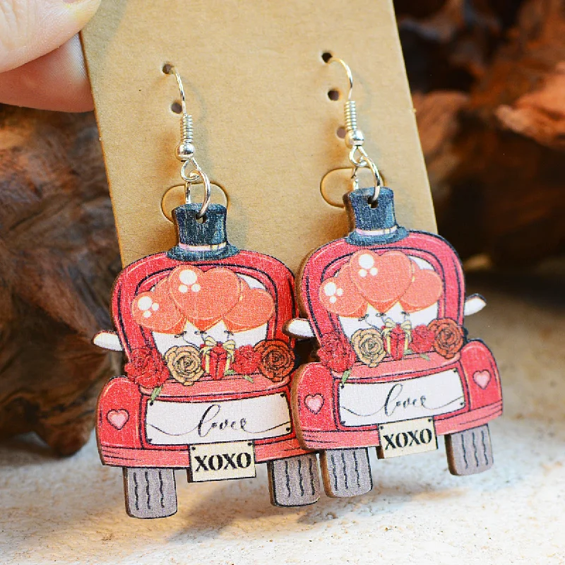 Nickel Free Drop Earrings for Safety -Wholesale Valentine's Day Car XOXO Earrings