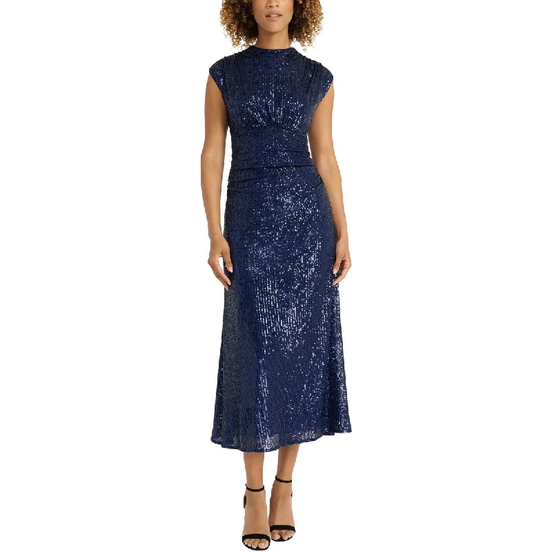 Floral Dresses for Romantic -Maggy London Womens Sequined Midi Cocktail And Party Dress