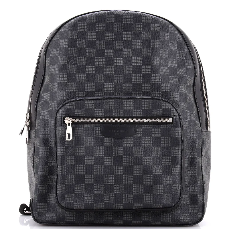 Handle bags with suede accents for texture -Josh Backpack Damier Graphite