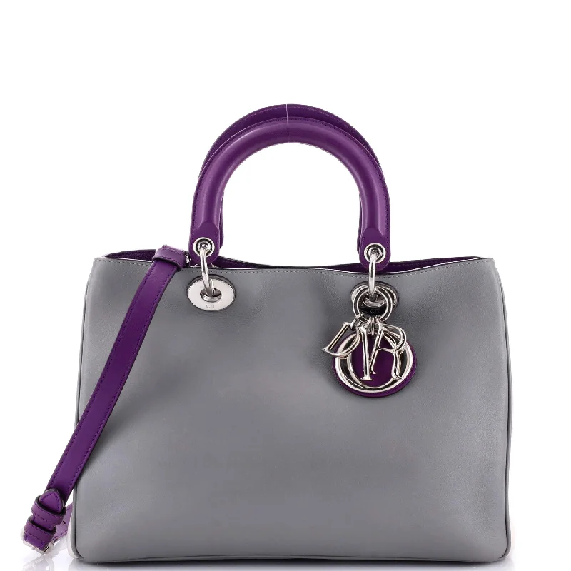 Handle bags with soft velvet for luxury -Diorissimo Tote Smooth Calfskin Medium