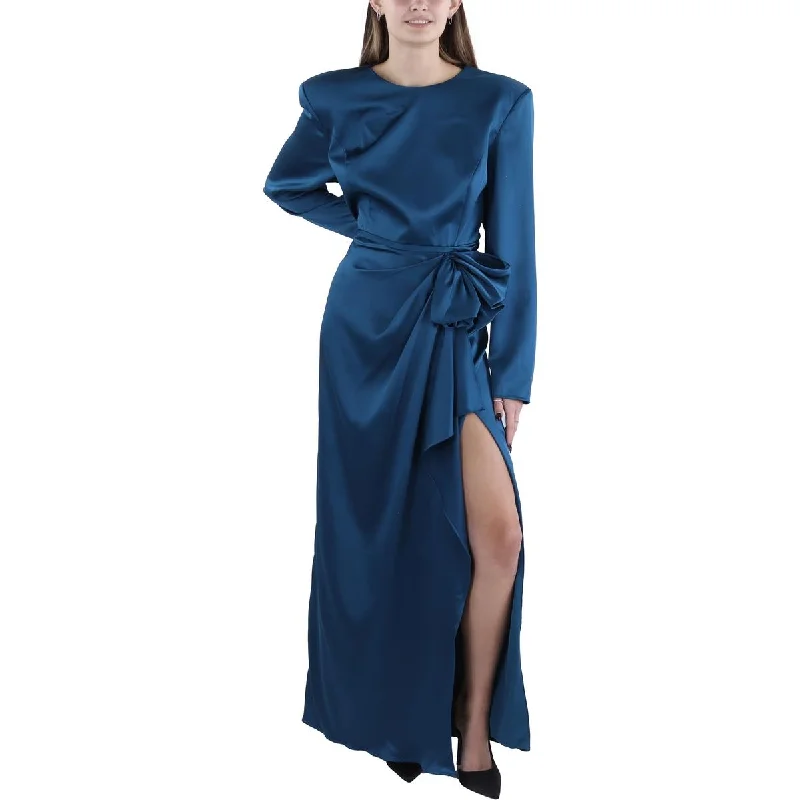 Wool Dresses for Warmth -Mac Duggal Womens Satin Formal Evening Dress