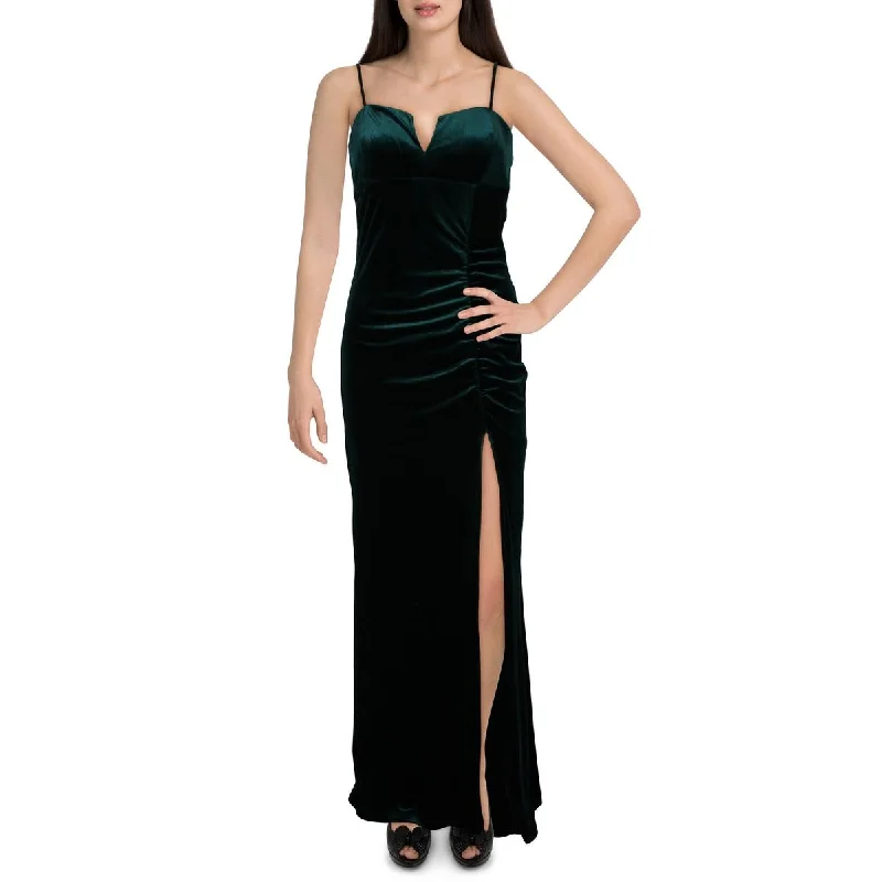 Vintage Dresses for Nostalgia -Emerald Sundae Womens Velvet Long Evening Dress