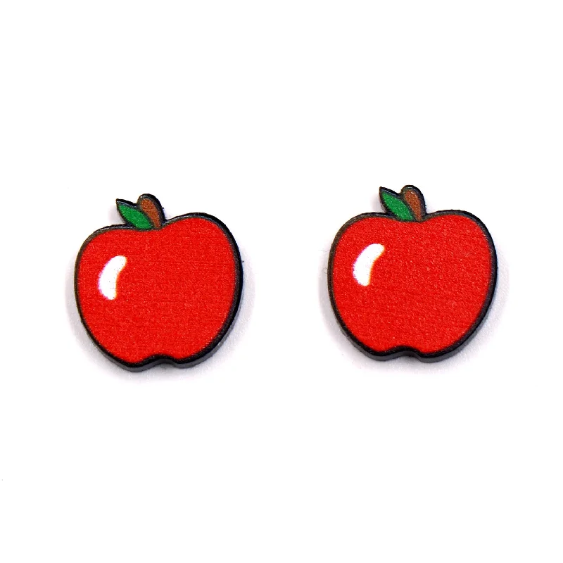 Drop Earrings with Symbolic Elements -Wholesale Teacher Apple Acrylic Earrings