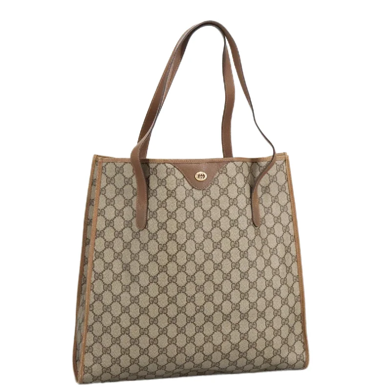 Handle bags with side pockets for organization -Gucci  Canvas Tote Bag (Pre-Owned)