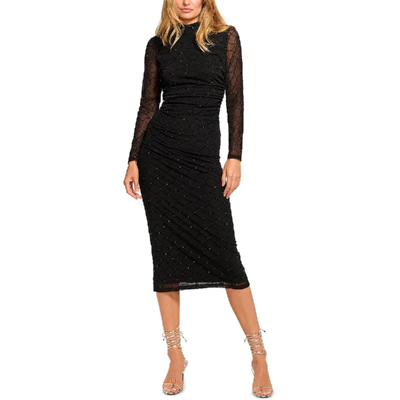 Nylon Dresses for Stretchable -Ramy Brook Womens Midi Embellished Bodycon Dress