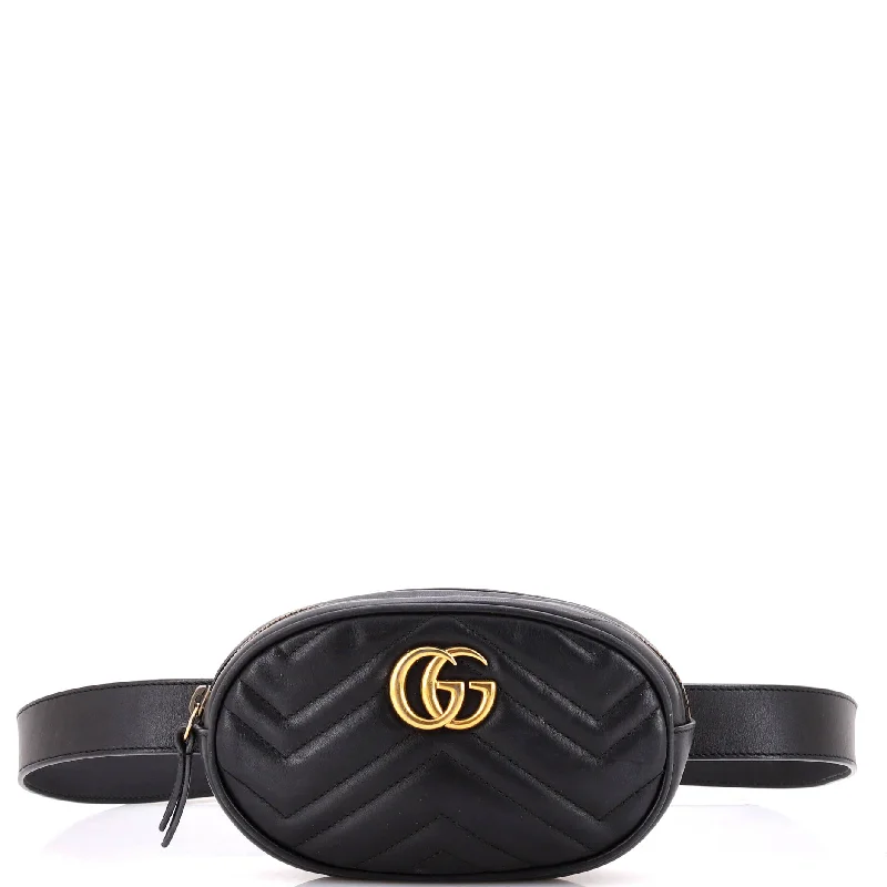 Designer handle bags with luxury logo detailing -GG Marmont Belt Bag Matelasse Leather