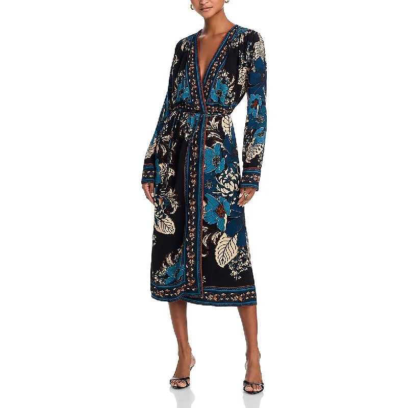 Punk Dresses with Spikes -FARM Rio Womens Midi Printed Wrap Dress