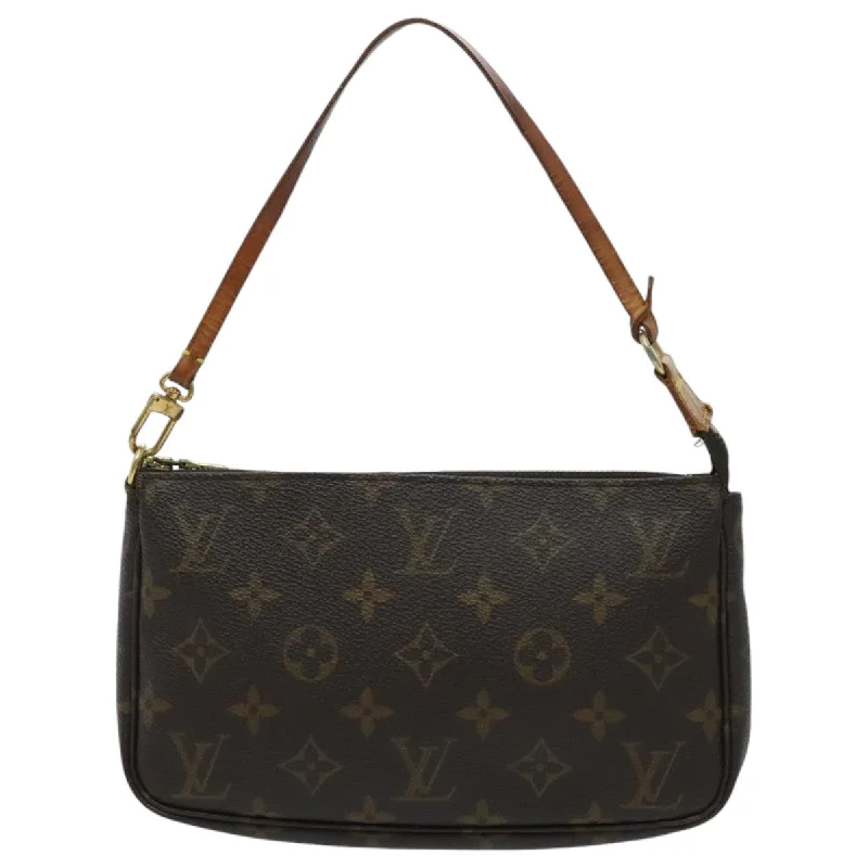 Handle bags with bright florals for cheer -Louis Vuitton Pochette Accessoire  Canvas Clutch Bag (Pre-Owned)