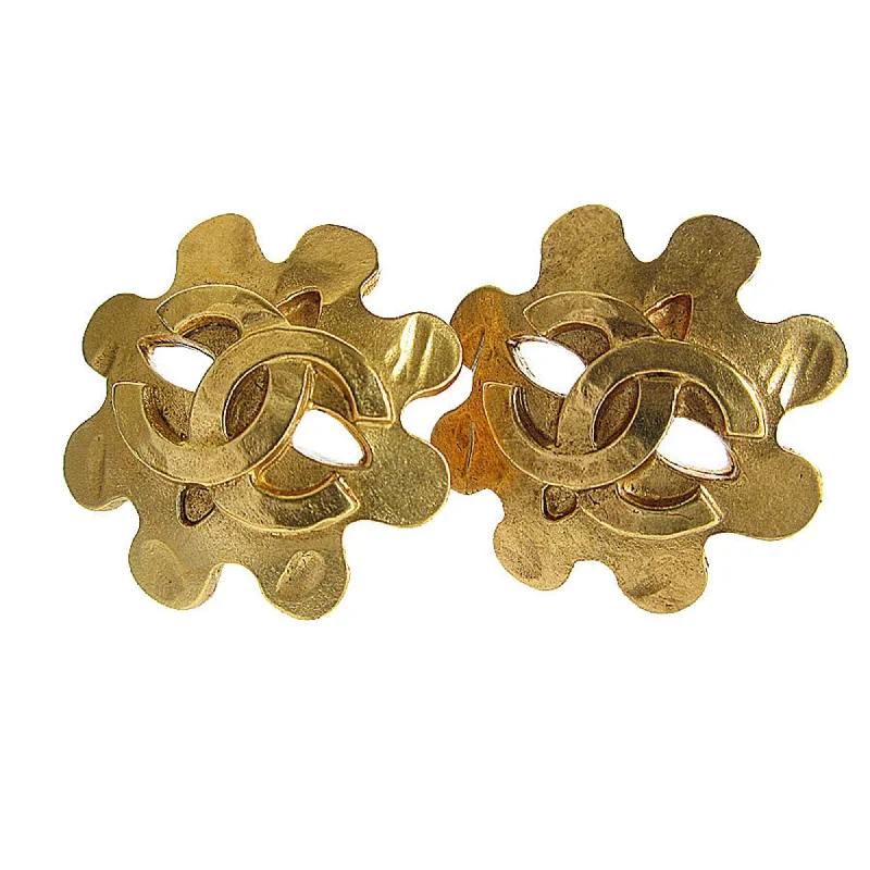 Drop Earrings with Vine Designs -Chanel  Metal Clip Earrings (Pre-Owned)