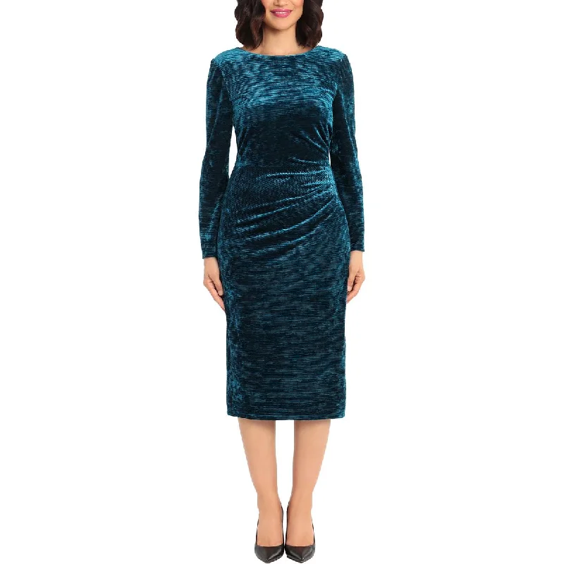 Capri Dresses for Playful -Maggy London Womens Velvet Simmer Sheath Dress