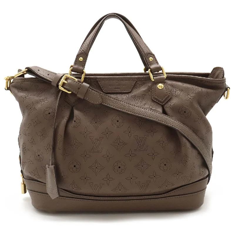 Handle bags with waterproof lining for protection -Louis Vuitton Monogram Mahina Stella PM 2WAY Bag