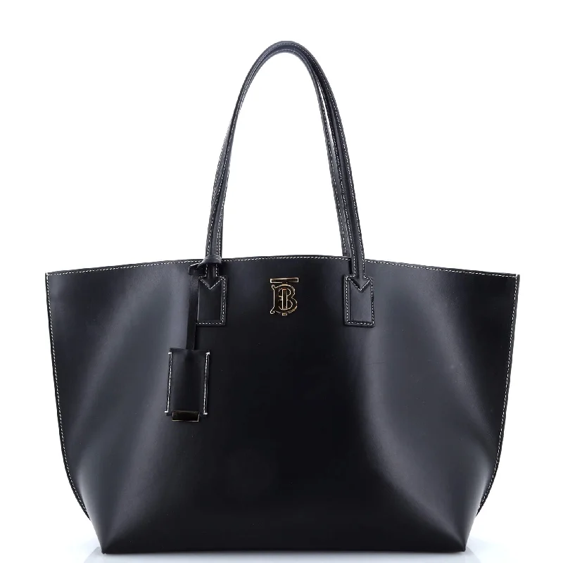 Handle bags with vintage vibes for nostalgia -TB Monogram Motif Tote Leather Medium