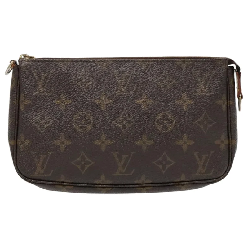 Handle bags with metallic finishes for shine -Louis Vuitton Pochette Accessoire  Canvas Clutch Bag (Pre-Owned)