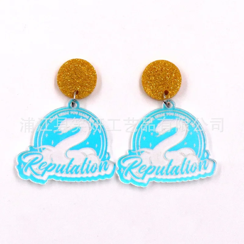 Short Drop Earrings for Subtle -Wholesale Laser Repulalion Acrylic Earrings