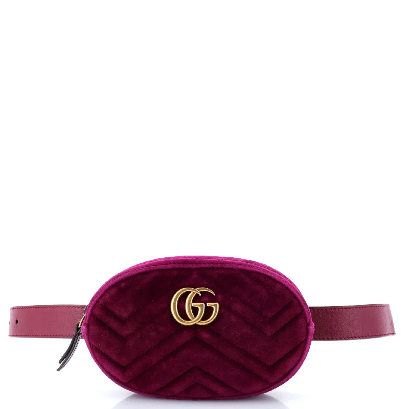 Handle bags with double handles for strength -GG Marmont Belt Bag Matelasse Velvet