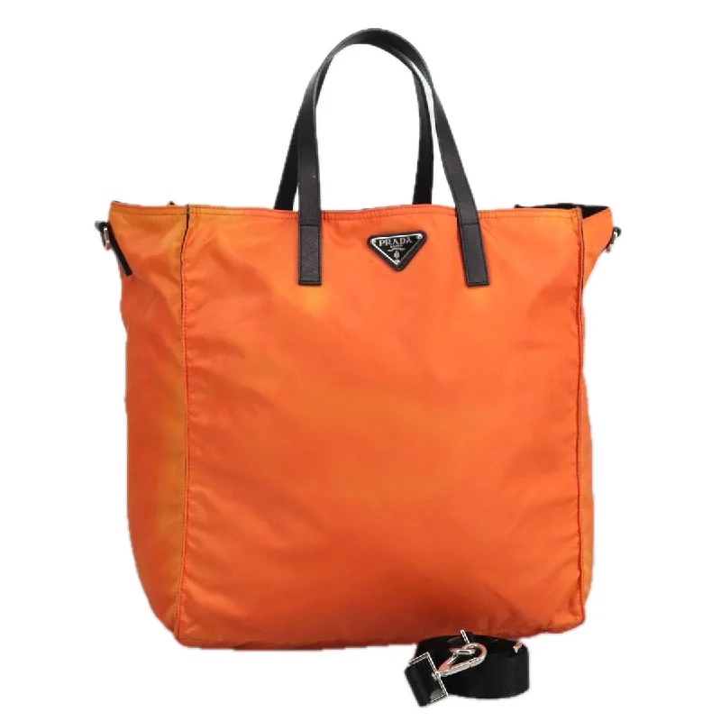 Handle bags with padded interiors for laptops -Prada Triangle Logo  Synthetic Tote Bag (Pre-Owned)