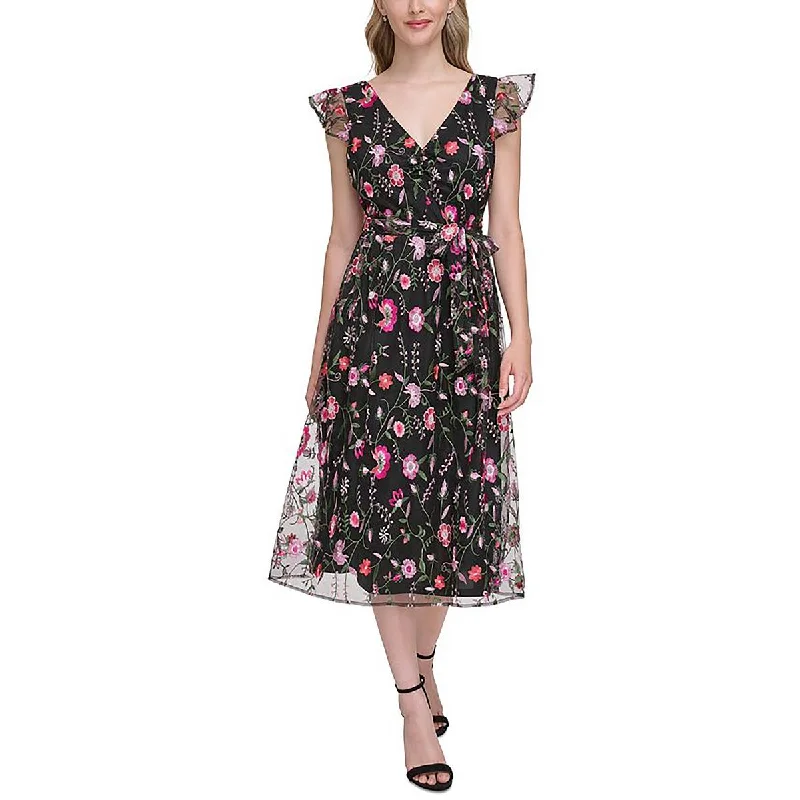 Bridesmaid Dresses for Ceremony -Kensie Dresses Womens Floral Embroidered Fit & Flare Dress