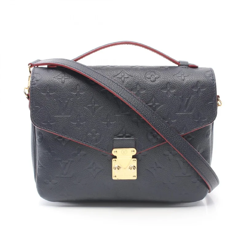 Handle bags with reinforced stitching for durability -Louis Vuitton Pochette Metis Monogram Empreinte Handbag