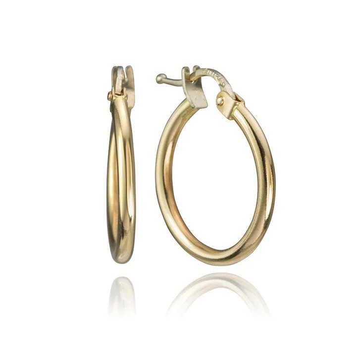 Best hoop earrings with asymmetrical designs for a fashion-forward, avant-garde look-14K Yellow Gold Classic Thin Hoops