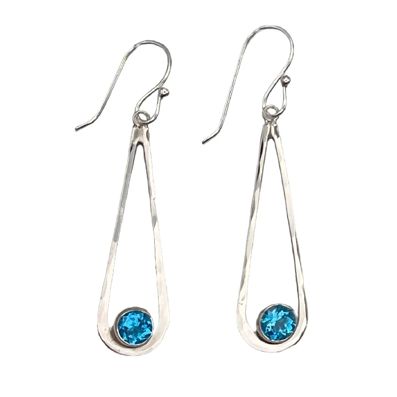 Hoop earrings with faceted crystals for added sparkle and shine-2066 - Drip Drop Dangles