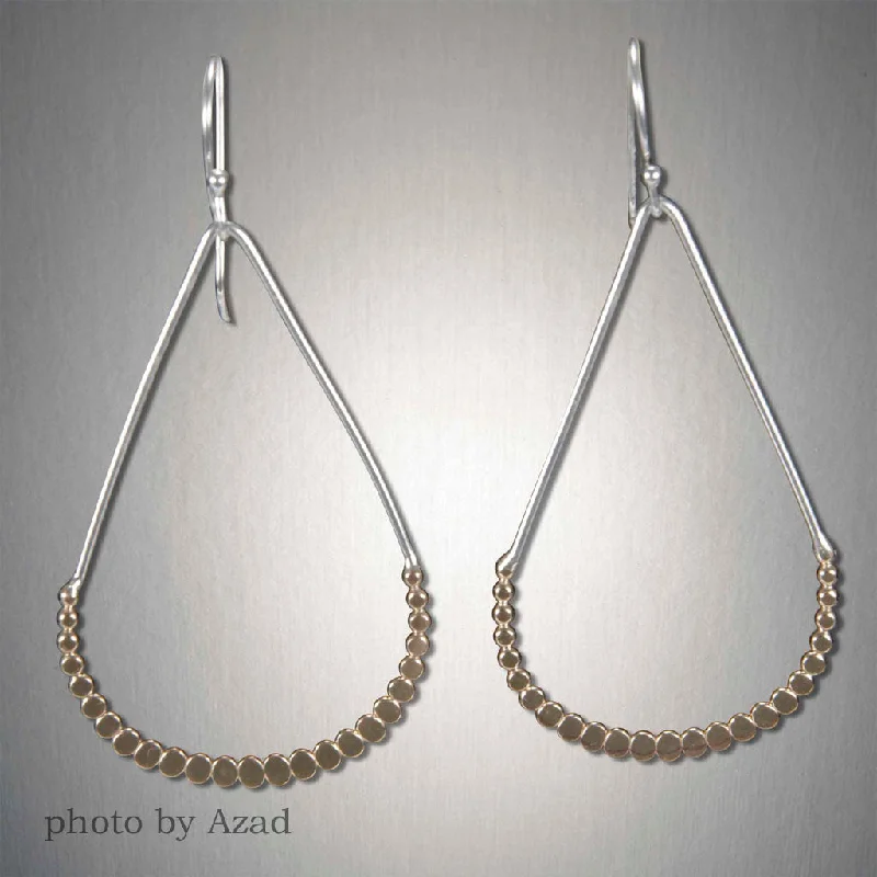 Hoop earrings with a matte finish for a sleek and sophisticated appearance-2115 - Dangling Dipped Tear Dots