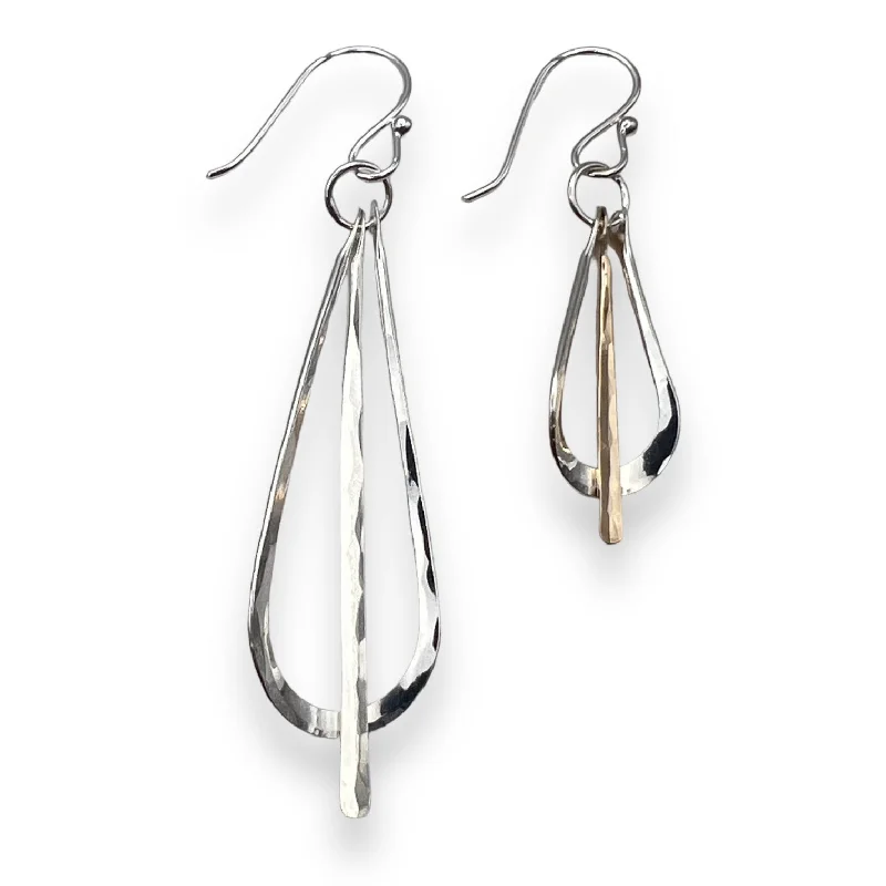 Hoop earrings with a matte black finish for a sleek, edgy vibe-2684 - Dangling Metronome