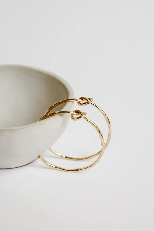 Best hoop earrings with vintage-style detailing for a nostalgic and timeless look-Blakely Gold Knot Hoop Earrings