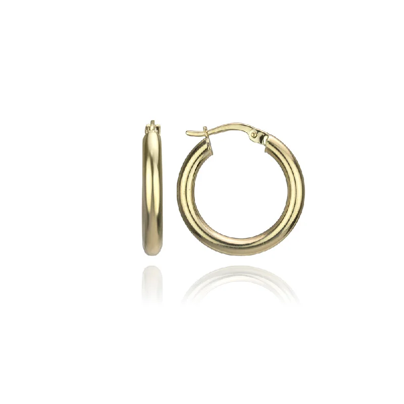 Best hoop earrings with crescent-shaped designs for a bold, moon-inspired style-10k Yellow Gold Bold Small Hoops