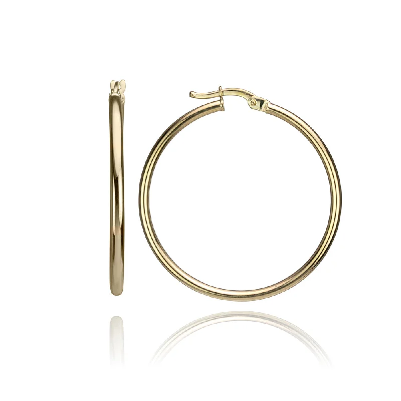 Best hoop earrings with matte finish for a sophisticated, understated design-10k Yellow Gold Classic Large Hoops