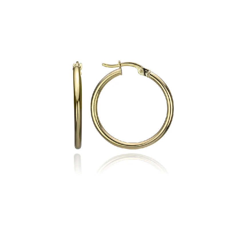 Best hoop earrings with smooth ceramic finishes for a polished, clean style-10k Yellow Gold Classic Medium Hoops