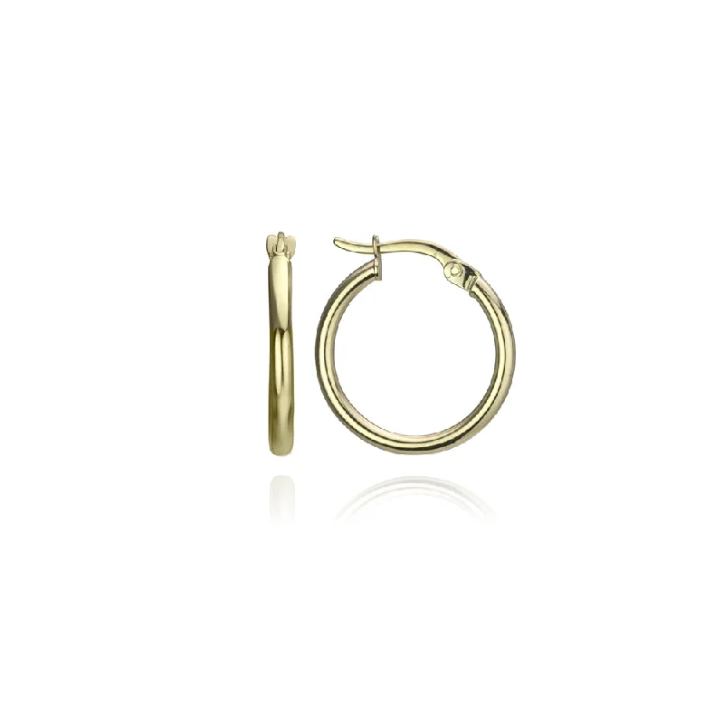 Hoop earrings with abstract wirework for an artistic, unique look-10k Yellow Gold Classic Small Hoops