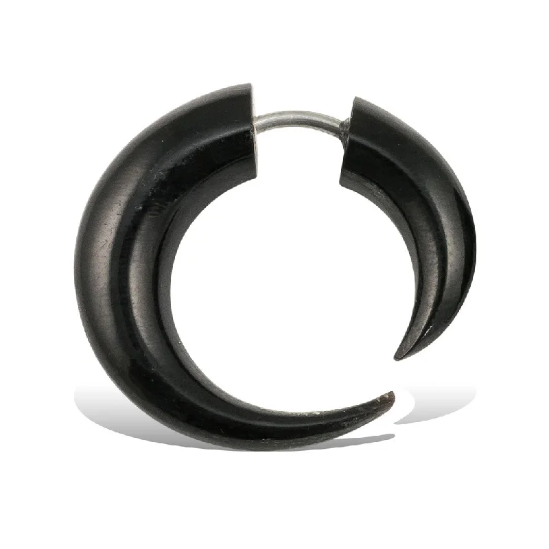 Hoop earrings with circle designs for a classic and timeless shape-<span>EFH-875<span>: </span></span>Curved Hooks - Horn